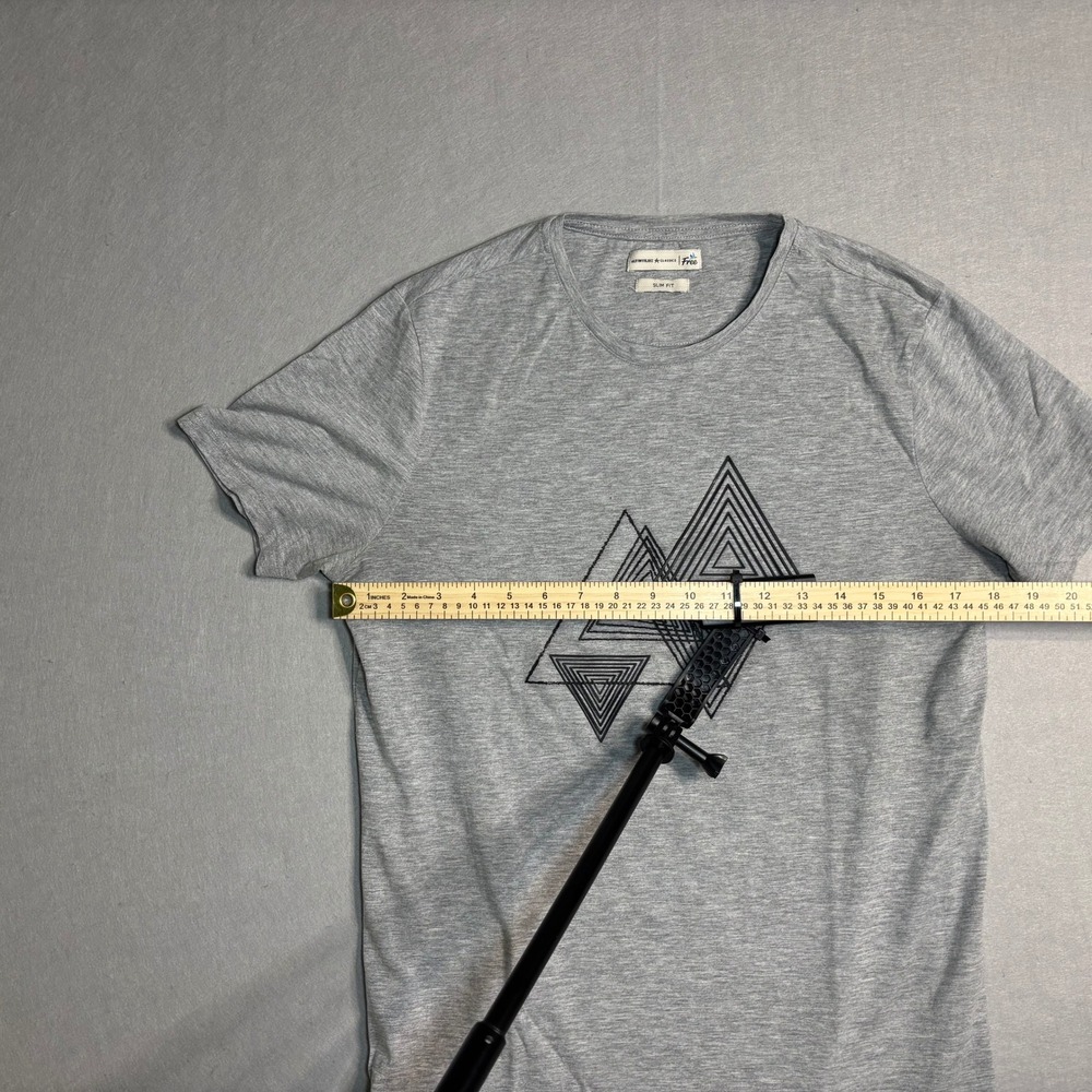 Altinyildiz Classics Slim Fit Geometric Graphic T-Shirt Men's S Gray - Picture 2 of 15
